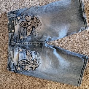 Miss Me Womens Jean Bermuda Shorts- 31- GUC